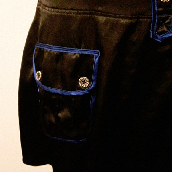 Minuet Black and Blue Pocket Dress - Picture 4 of 8